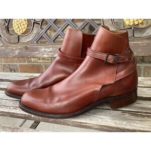 10 B Barrie Ltd. Brown Leather Jodphur Boots Made in England